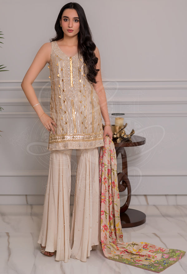Afrozeh | Basic Pret 26 RTW | NACRE by Afrozeh - Designer Dress  - Type : Ladies Clothes - Available at Libayah - 100% Original 