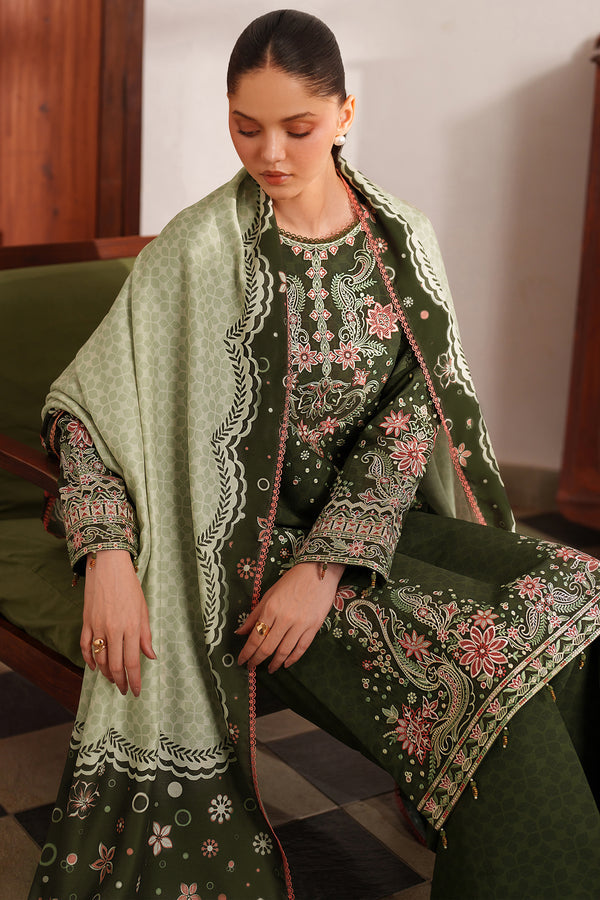 Farasha | Meline Premium Viscose 25 | Olive Drape by Farasha - Designer Dress  - Type : Ladies Clothes - Available at Libayah - 100% Original 
