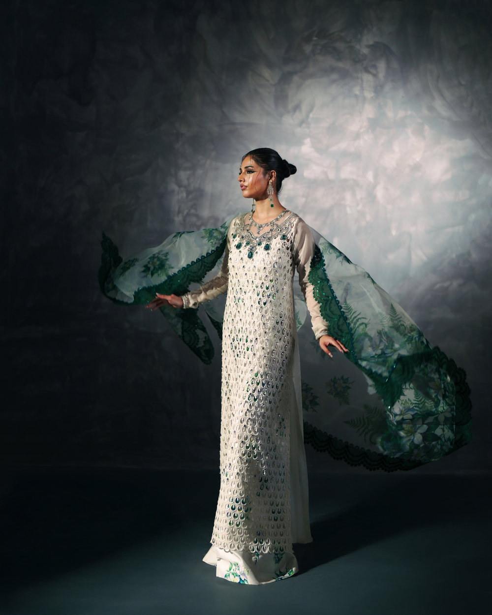 Vasal | Zyra Luxe Pret 26 | Emerald Whisper by Vasal - Designer Dress  - Type : Ladies Clothes - Available at Libayah - 100% Original 