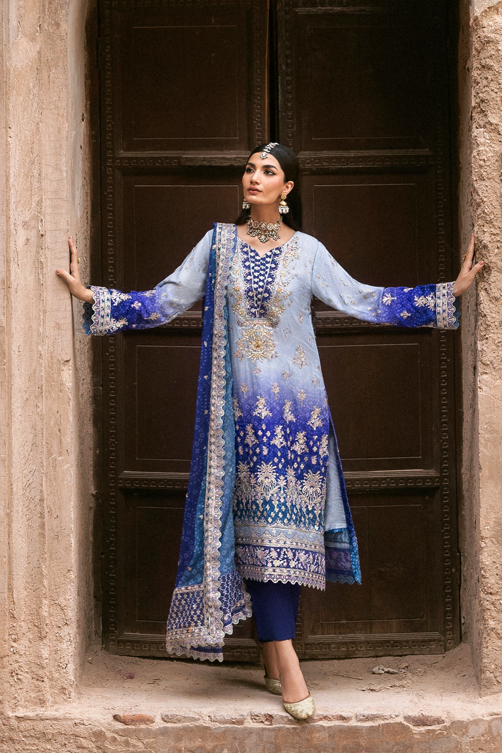 Emaan Adeel | The Empress Wedding Formals | AUREVIA by Emaan Adeel - Designer Dress  - Type : Ladies Clothes - Available at Libayah - 100% Original 