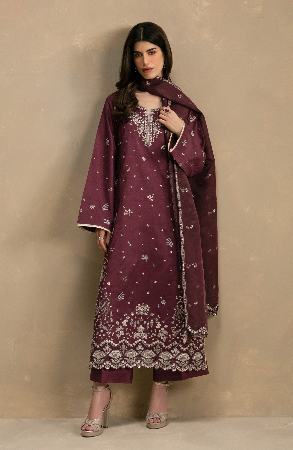 Seran | Lumiere RTW Eid 26 | Rouge by Seran - Designer Dress  - Type : Ladies Clothes - Available at Libayah - 100% Original 