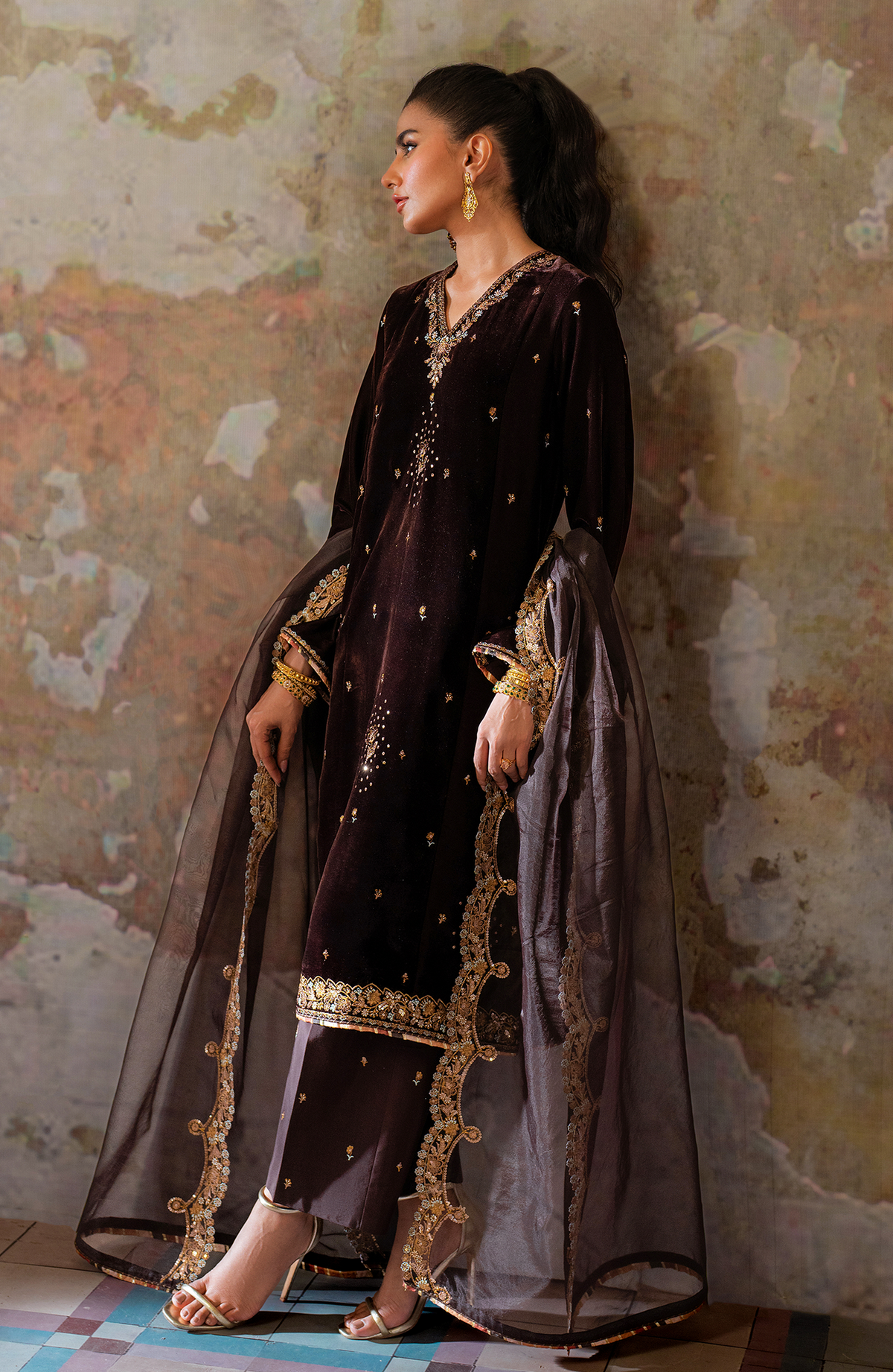 Seran | Velmor Velvet 24 | EMERA by Seran - Designer Dress - Type: Ladies Clothes - Available at Libayah - 100% Original