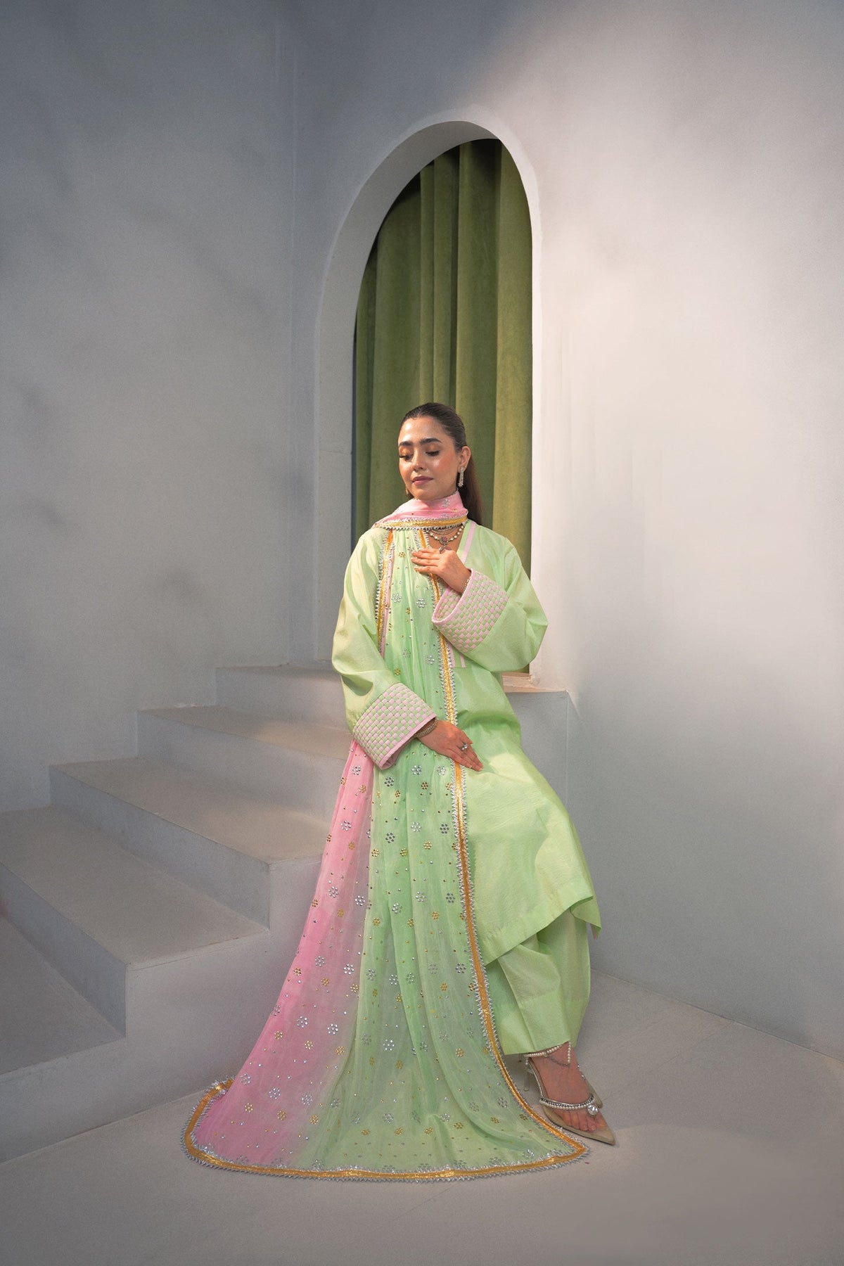 Fozia Khalid | Dilkash Festive Wear 25 | Alaya by Fozia Khalid - Designer Dress - Type : Ladies Clothes - Available at Libayah - 100% Original 
