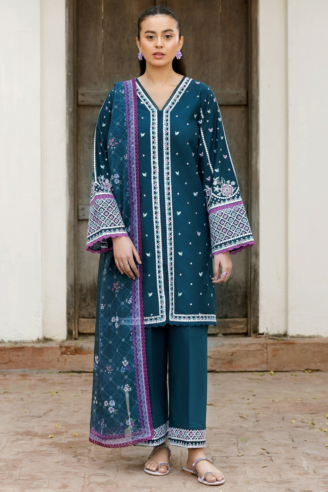 Farasha | Summer Weaves Embroidered Lawn | Blue Allure by Farasha - Designer Dress - Type: Ladies Clothes - Available at Libayah - 100% Original