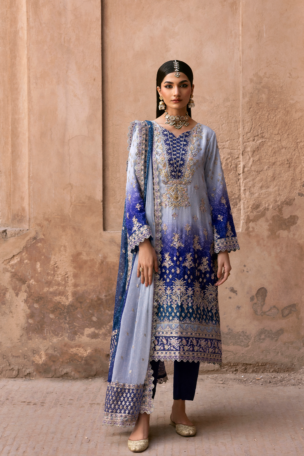 Emaan Adeel | The Empress Wedding Formals | AUREVIA by Emaan Adeel - Designer Dress  - Type : Ladies Clothes - Available at Libayah - 100% Original 