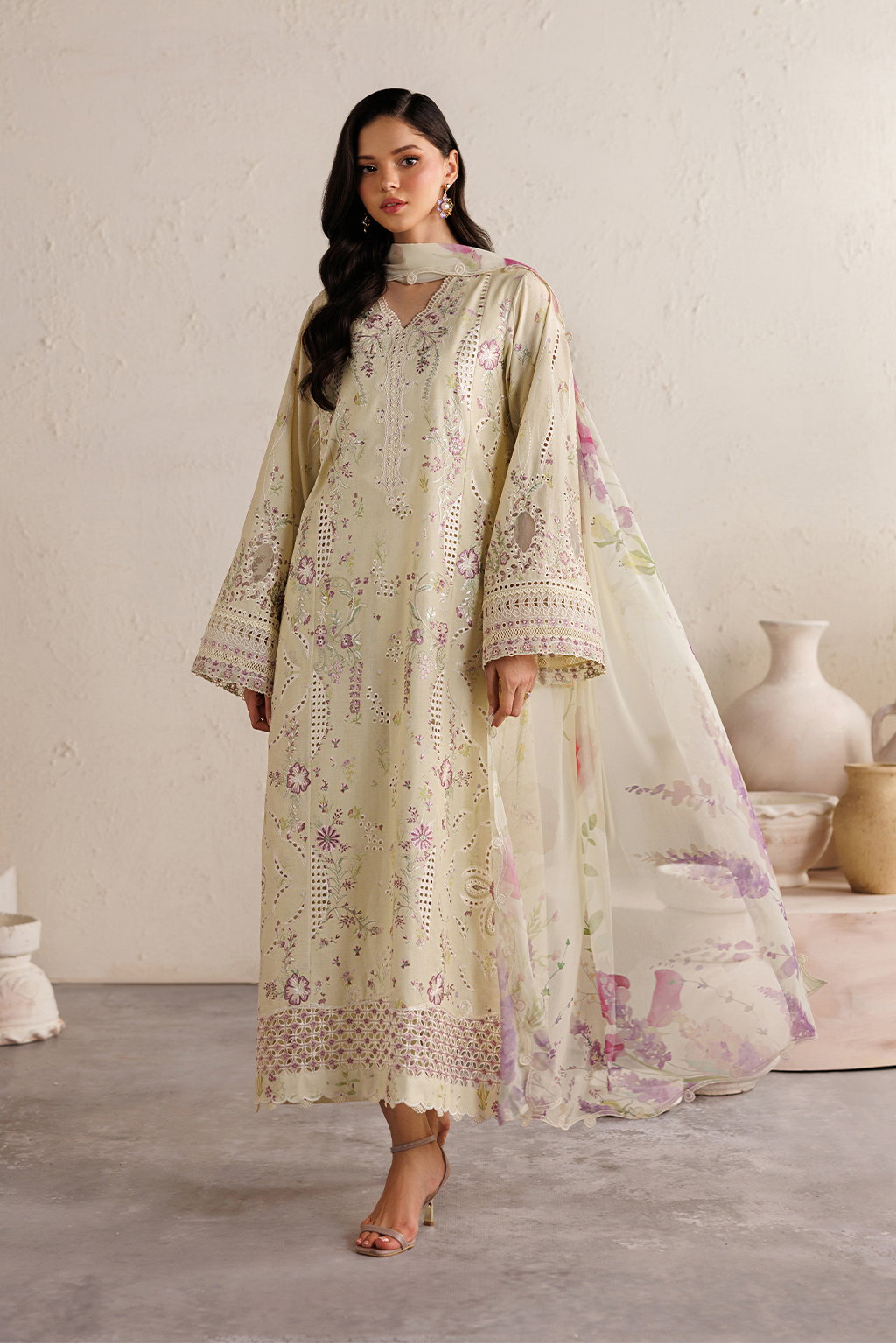 Iznik | Festive lawn 26 | IBE-08 Embroidered Lawn by Iznik - Designer Dress  - Type : Ladies Clothes - Available at Libayah - 100% Original 