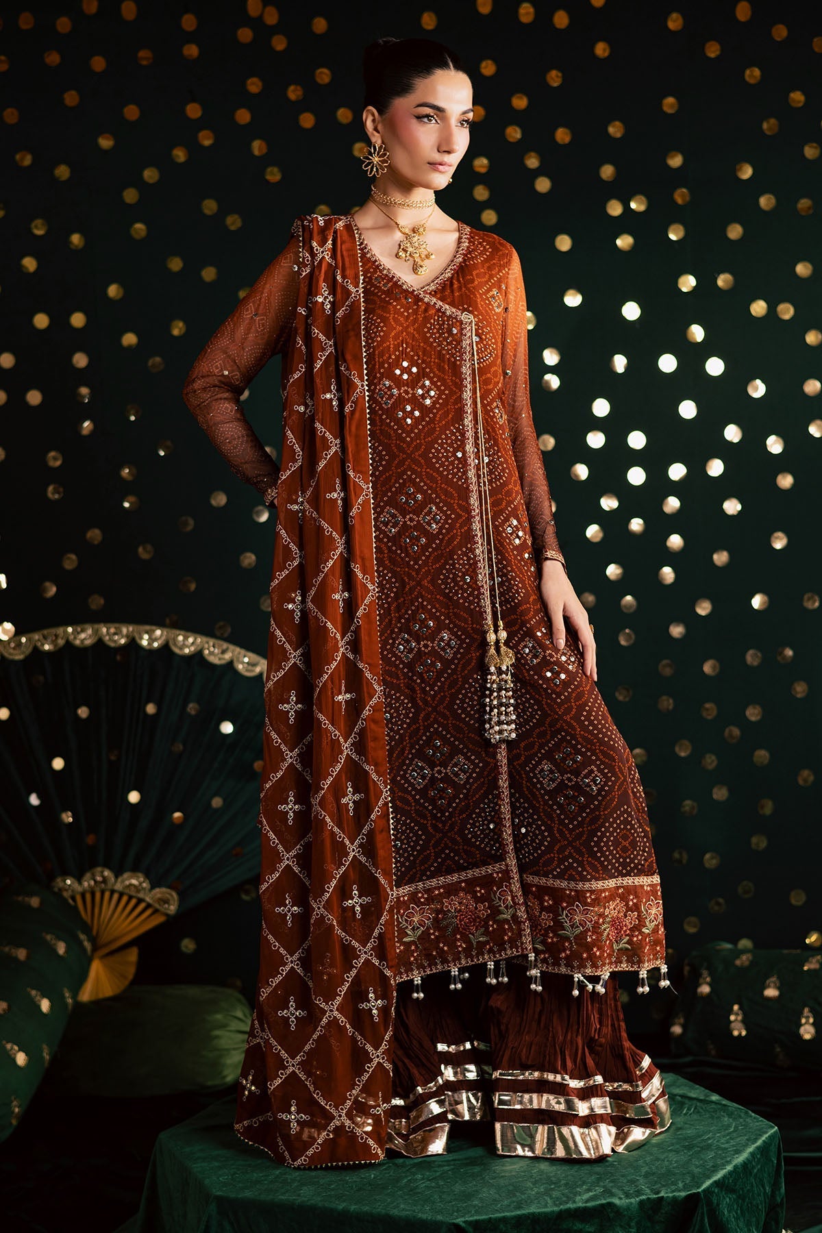 Nureh | Mukeshkari Formals | MK-19 - Designer Dress - Type : Ladies Clothes - Available at Libayah - 100% Original