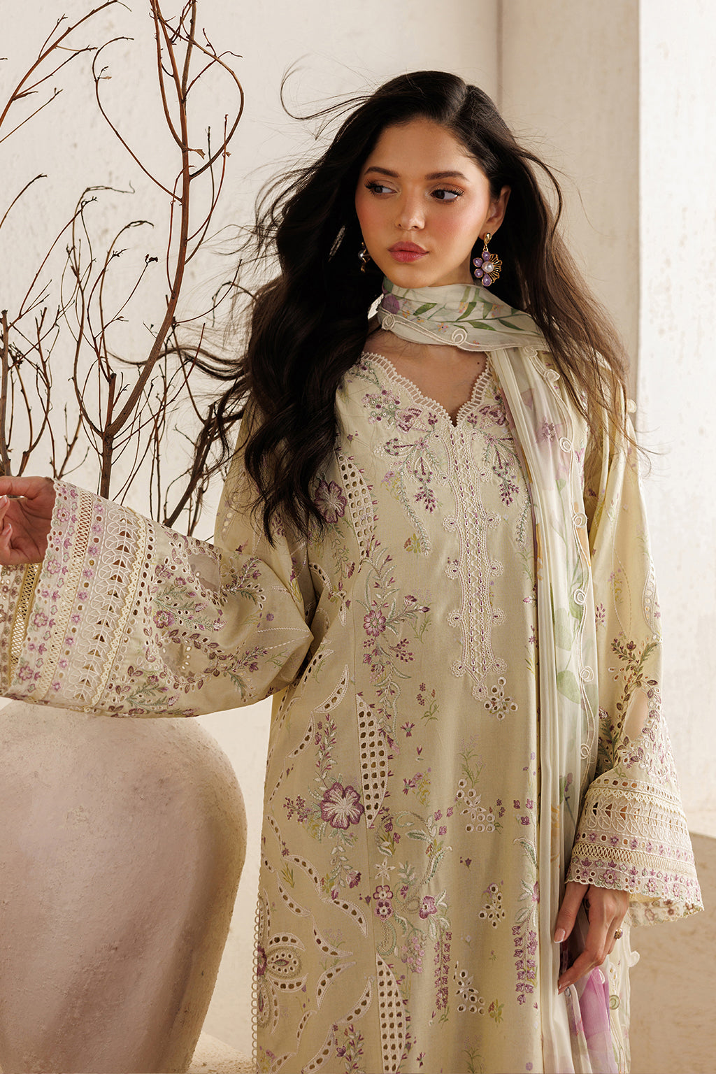 Iznik | Festive lawn 26 | IBE-08 Embroidered Lawn by Iznik - Designer Dress  - Type : Ladies Clothes - Available at Libayah - 100% Original 