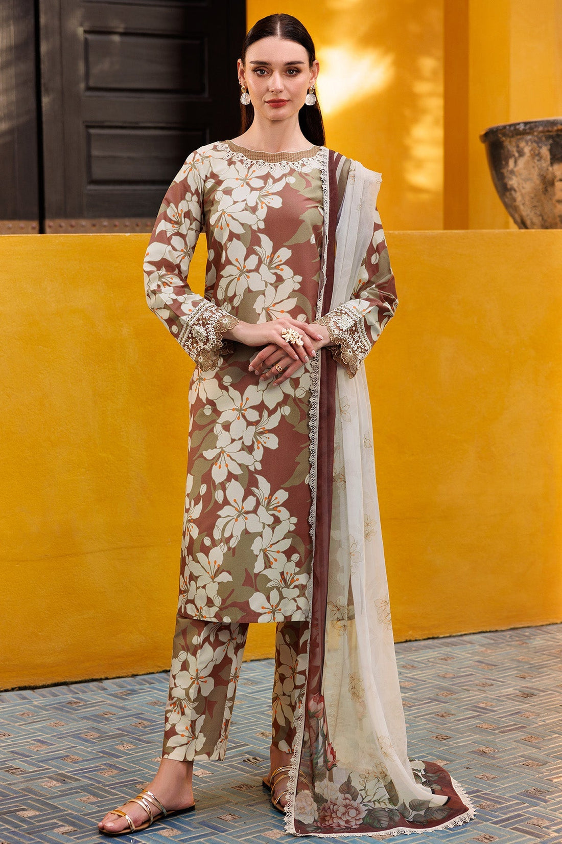 Farasha | Printed Essentials | Rustwood Charm by Farasha - Designer Dress - Type: Ladies Clothes - Available at Libayah - 100% Original
