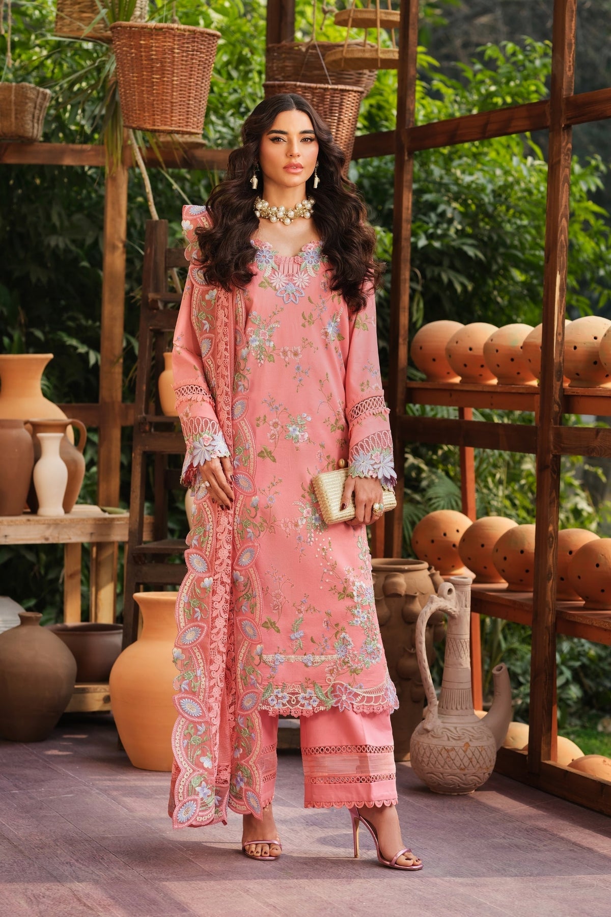 Maryam Hussain | Luxury Lawn 26 | Dimple - Designer Dress - Type : Ladies Clothes - Available at Libayah - 100% Original
