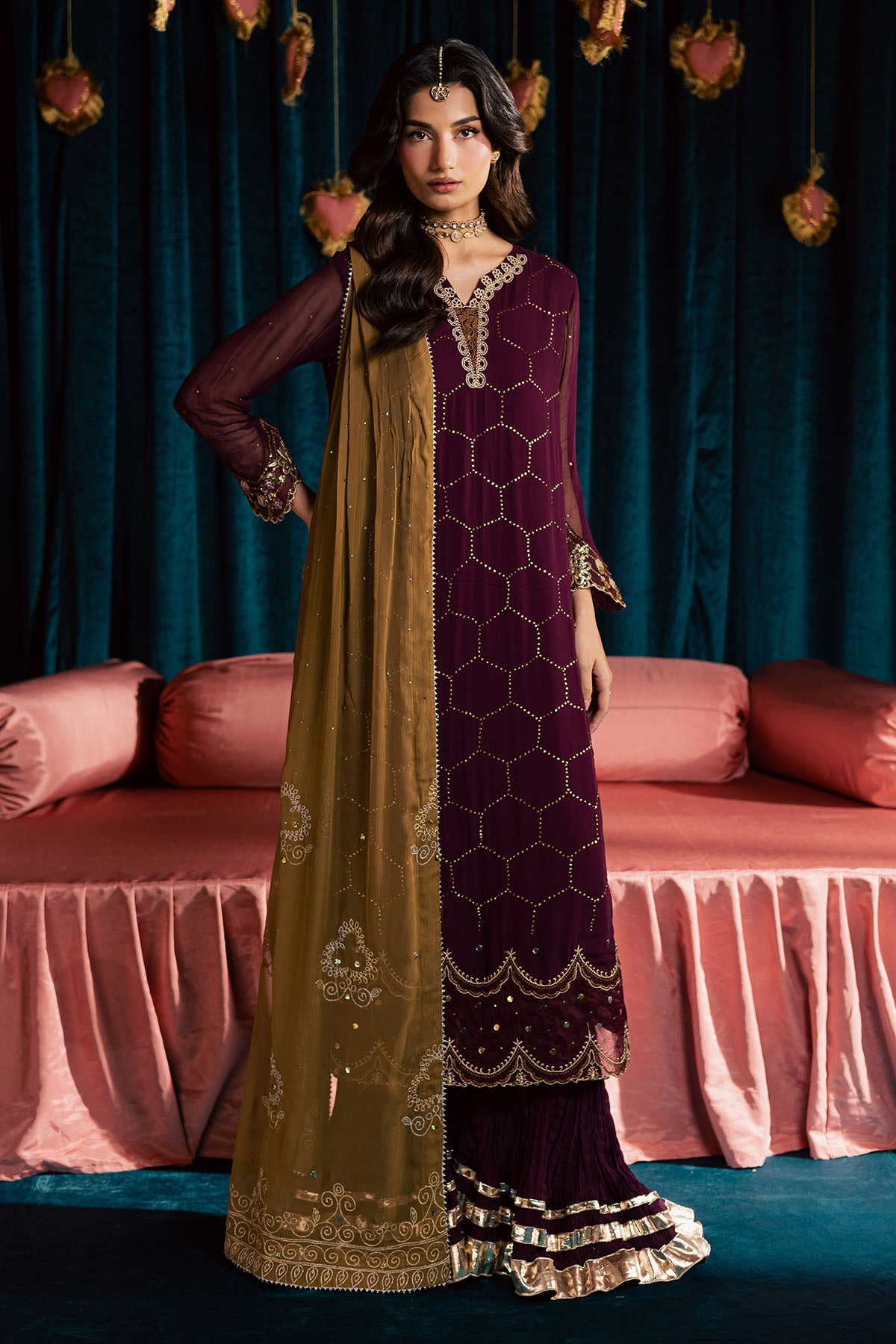 Nureh | Mukeshkari Formals | MK-21 - Designer Dress - Type : Ladies Clothes - Available at Libayah - 100% Original