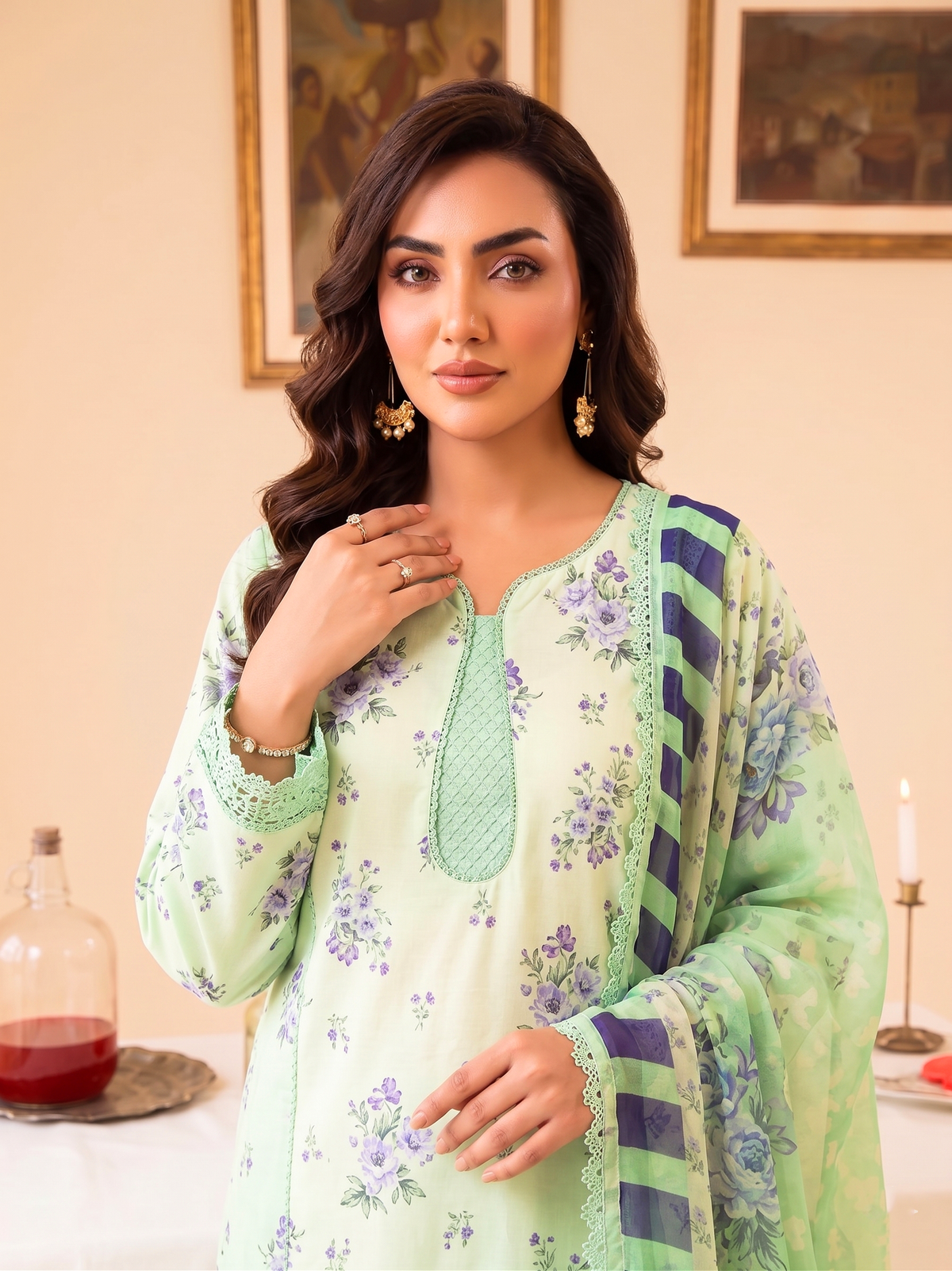 Faiza Faisal | FNF Printed Lawn | LEAF LUSH by Faiza Faisal - Designer Dress  - Type : Ladies Clothes - Available at Libayah - 100% Original 