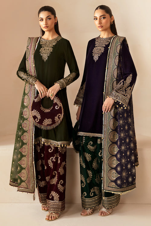 Jazmin | Velvet Edit 24 | VF-2029 by Jazmin - Designer Dress - Type: Ladies Clothes - Available at Libayah - 100% Original
