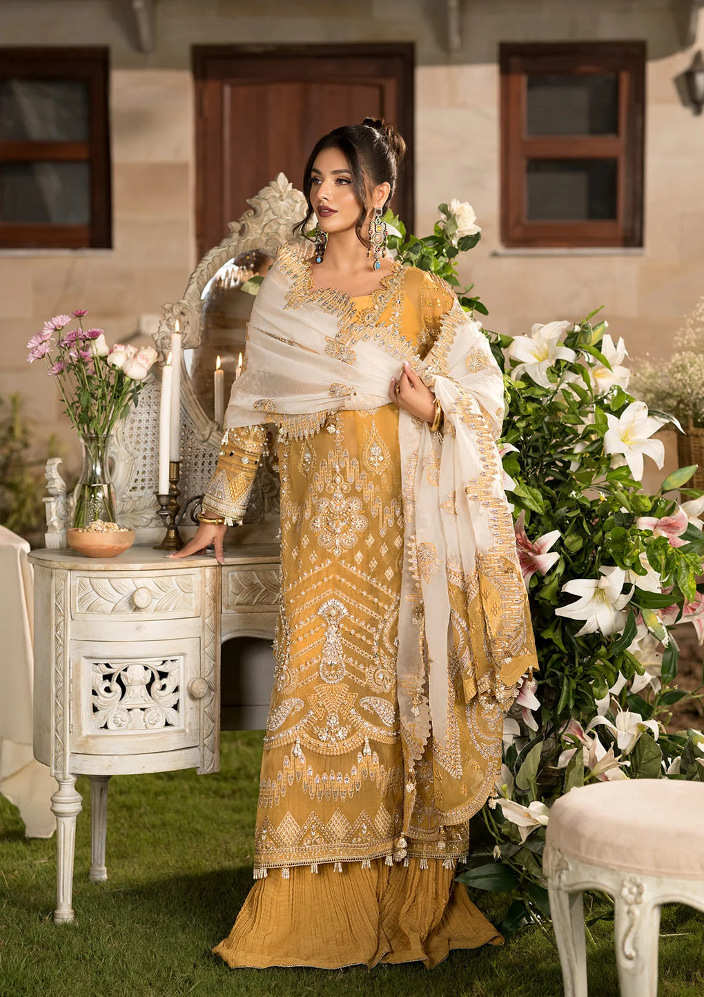 Elaf Premium | Formal Handwork Collection | EFH-07 SAHAR by Elaf Premium - Designer Dress - Type: Ladies Clothes - Available at Libayah - 100% Original