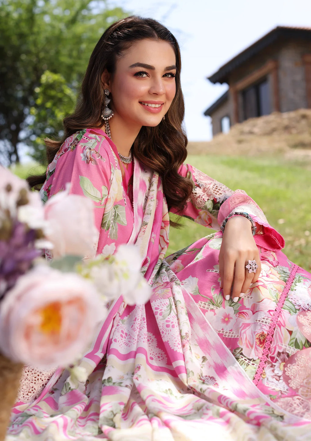 Elaf Premium | Prints Chikankari 24 | 03B PINK MUSE by Elaf Premium - Designer Dress - Type: Ladies Clothes - Available at Libayah - 100% Original