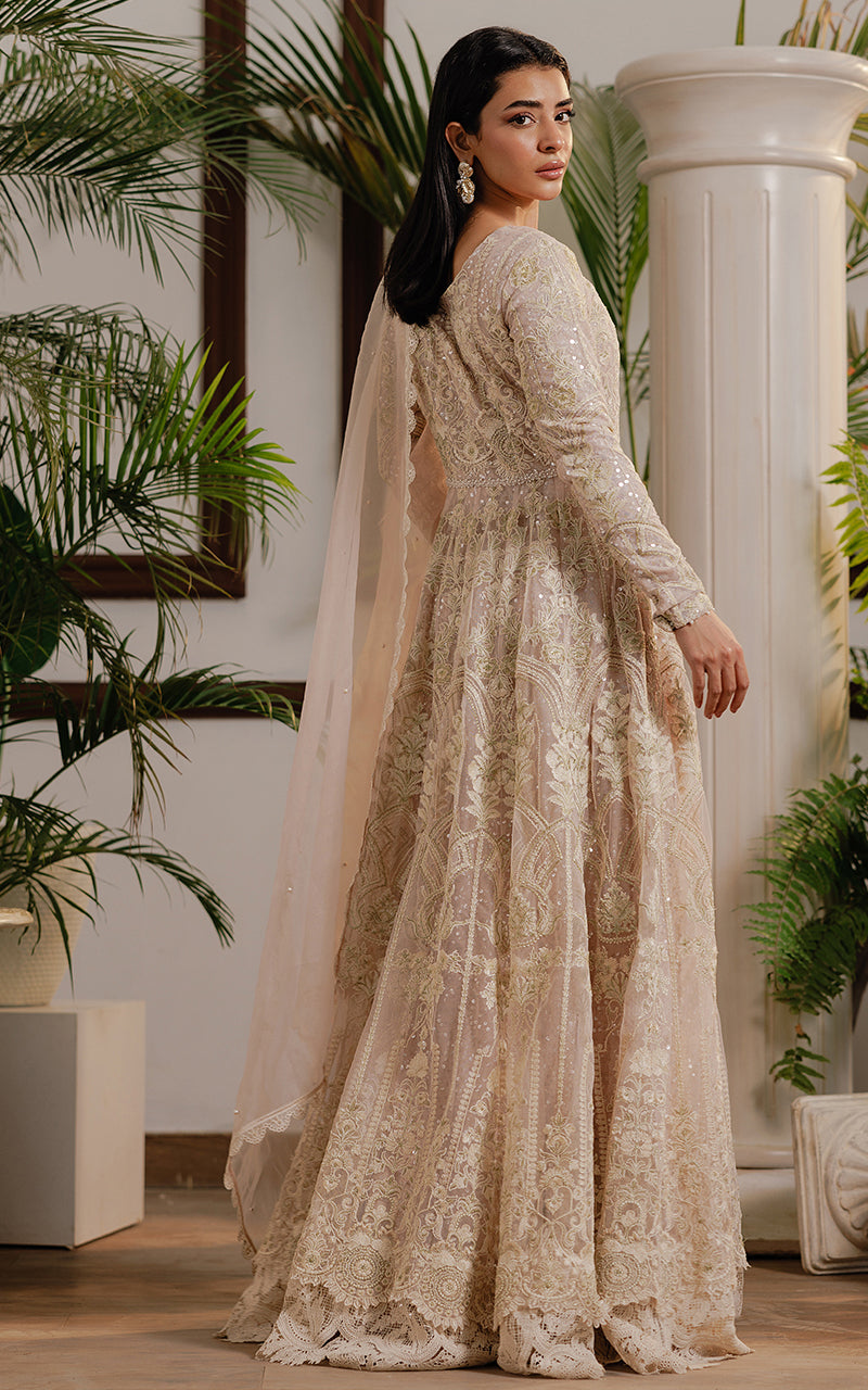 Threads and Motifs | Formal Dresses 25 | Net Embroidered Maxi by Threads and Motifs - Designer Dress  - Type : Ladies Clothes - Available at Libayah - 100% Original 