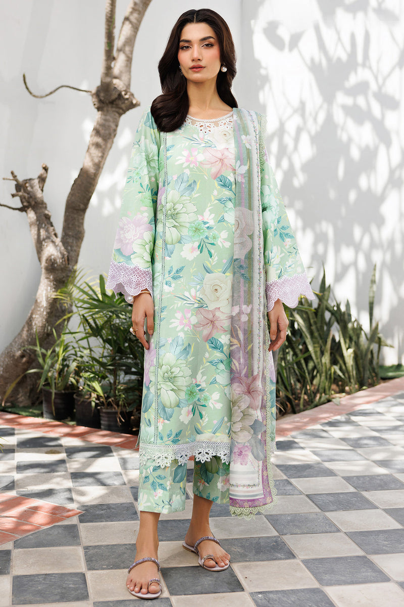 Farasha | Printed Essentials | Silken Sage by Farasha - Designer Dress  - Type : Ladies Clothes - Available at Libayah - 100% Original 