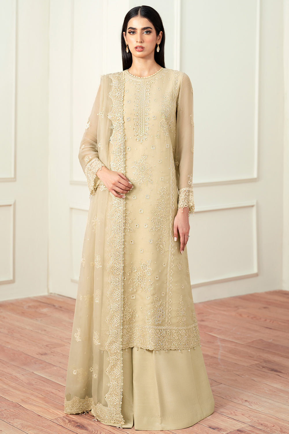 Farasha | Essence Formals 25 | Beige Dusk by Farasha - Designer Dress  - Type : Ladies Clothes - Available at Libayah - 100% Original 