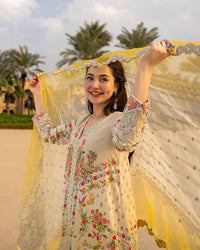 Faiza Saqlain | AYA - Unstitched Luxury Lawn '26 | Arta by Faiza Saqlain - Designer Dress  - Type : Ladies Clothes - Available at Libayah - 100% Original 