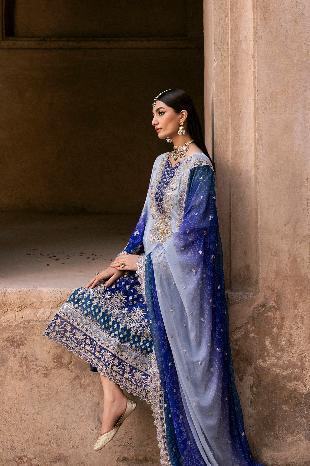 Emaan Adeel | The Empress Wedding Formals | AUREVIA by Emaan Adeel - Designer Dress  - Type : Ladies Clothes - Available at Libayah - 100% Original 