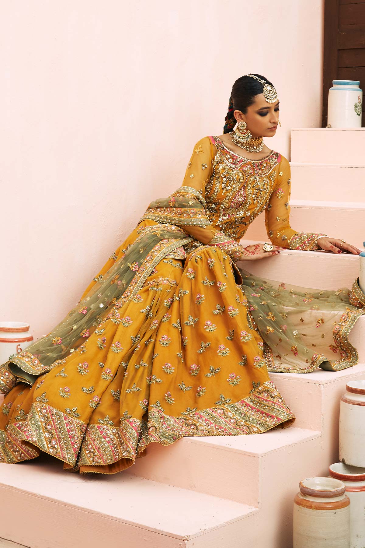Mina Kashif | Wedding Formals | Jahanara Begum by Mina Kashif - Designer Dress - Type: Bridal - Available at Libayah - 100% Original