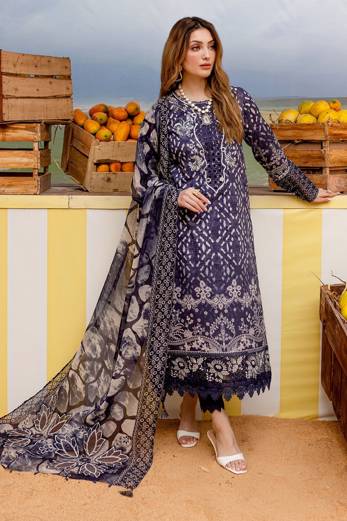 Nureh | Gardenia Lawn 25 | NSG-182 by Nureh - Designer Dress - Type: Ladies Clothes - Available at Libayah - 100% Original