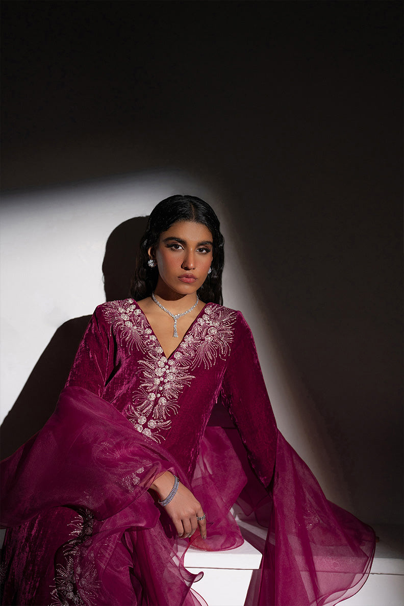 Caia | Luxury Velvet Edit 25 | Fuchsia by Caia - Designer Dress - Type: Ladies Clothes - Available at Libayah - 100% Original