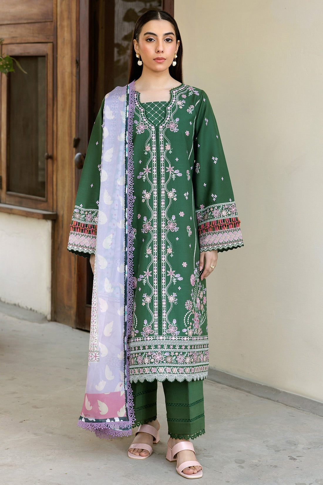 Farasha | Summer Weaves Embroidered Lawn | Emerald Eclips by Farasha - Designer Dress - Type: Ladies Clothes - Available at Libayah - 100% Original