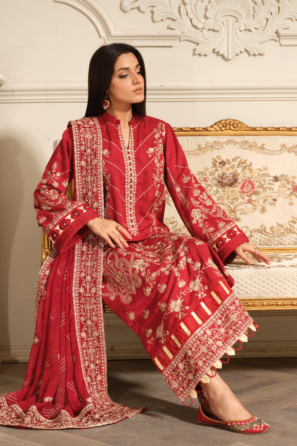 Johra | Silsila Embroidered Viscose | JH-253-SIL by Johra - Designer Dress - Type: Luxury - Available at Libayah - 100% Original