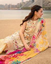 Faiza Saqlain | AYA - Unstitched Luxury Lawn '26 | Merjem by Faiza Saqlain - Designer Dress  - Type : Ladies Clothes - Available at Libayah - 100% Original 