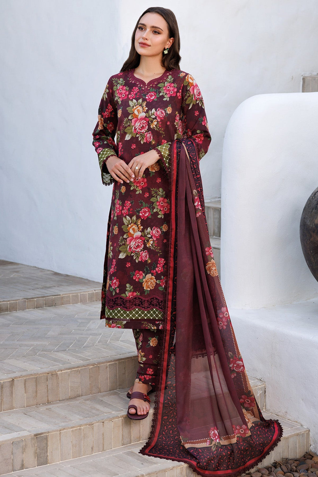 Farasha | Printed Essentials | Floral Berry by Farasha - Designer Dress - Type: Ladies Clothes - Available at Libayah - 100% Original
