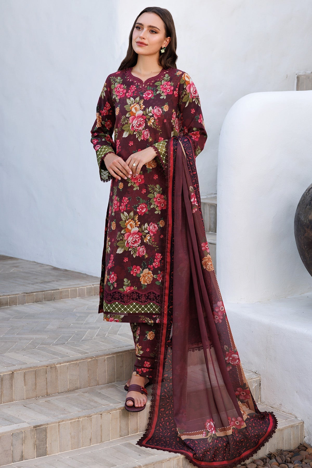 Farasha | Printed Essentials | Floral Berry by Farasha - Designer Dress - Type: Ladies Clothes - Available at Libayah - 100% Original