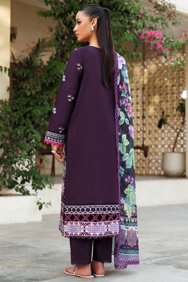 Farasha | Summer Weaves Embroidered Lawn | Plum Allure by Farasha - Designer Dress - Type: Ladies Clothes - Available at Libayah - 100% Original