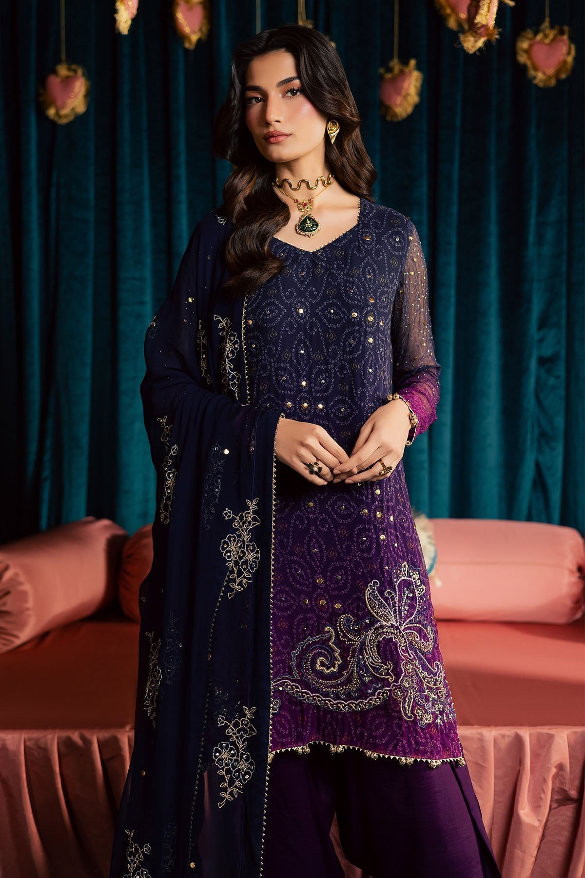 Nureh | Mukeshkari Formals | MK-23 - Designer Dress - Type : Ladies Clothes - Available at Libayah - 100% Original