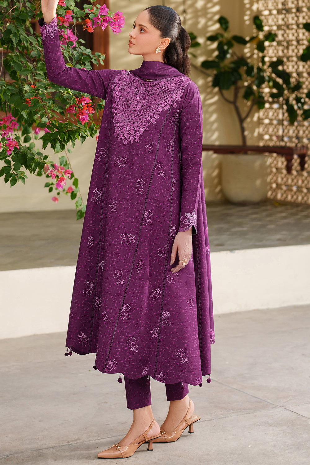 Farasha | Meline Premium Viscose 25 | Wild Plum by Farasha - Designer Dress  - Type : Ladies Clothes - Available at Libayah - 100% Original 