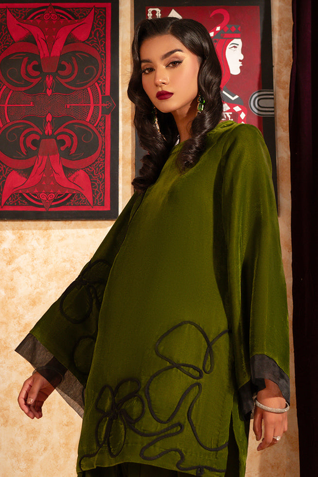 Fozia Khalid | Velvet Deck | Clover by Fozia Khalid - Designer Dress - Type: Formal - Available at Libayah - 100% Original