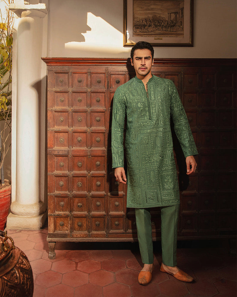 Pakisatni Menswear | Faiza Saqlain | Ardvan by Faiza Saqlain - Designer Dress - Type: MensWear - Available at Libayah - 100% Original