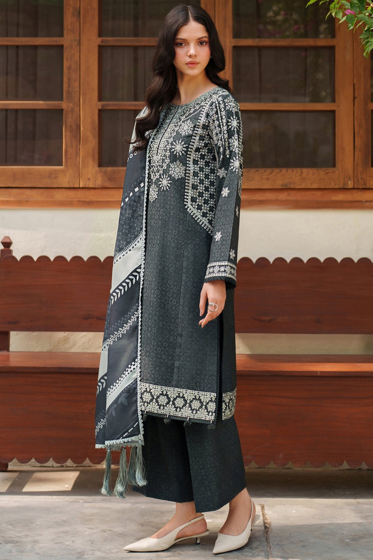 Farasha | Meline Premium Viscose 25 | Slate Gray by Farasha - Designer Dress  - Type : Ladies Clothes - Available at Libayah - 100% Original 