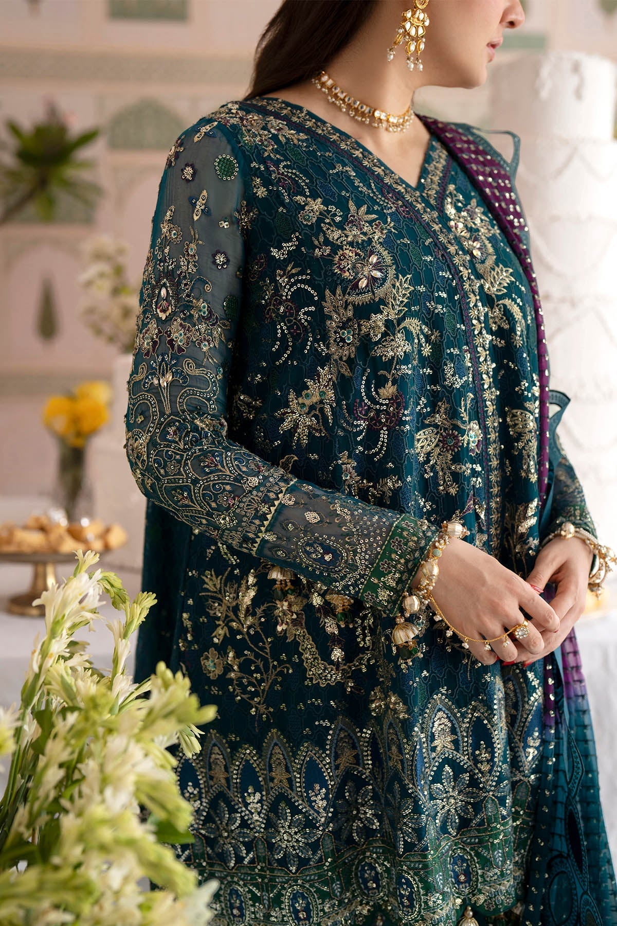 Nureh | Jhoomro Formals |NL-94 Amania by Nureh - Designer Dress  - Type : Ladies Clothes - Available at Libayah - 100% Original 