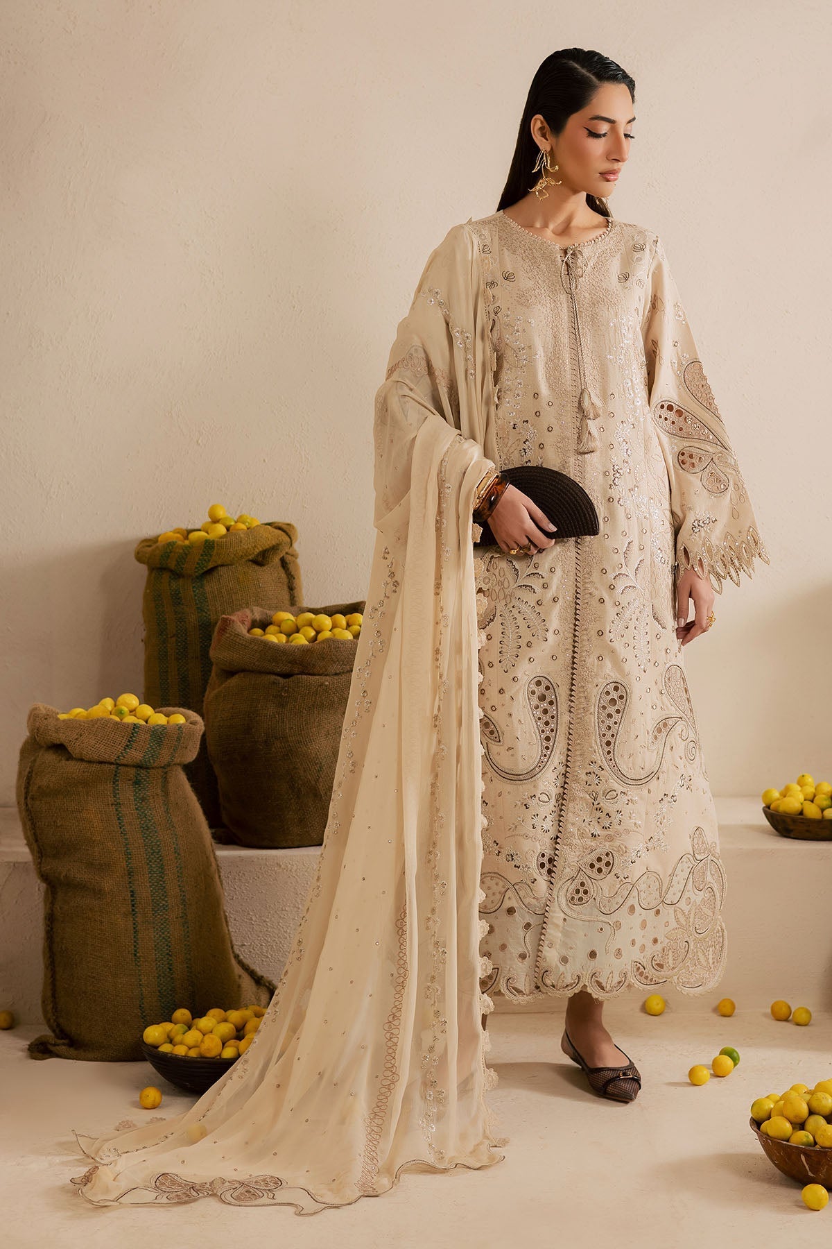 Nureh | Karandi Collection | NE-218 by Nureh - Designer Dress  - Type : Ladies Clothes - Available at Libayah - 100% Original 