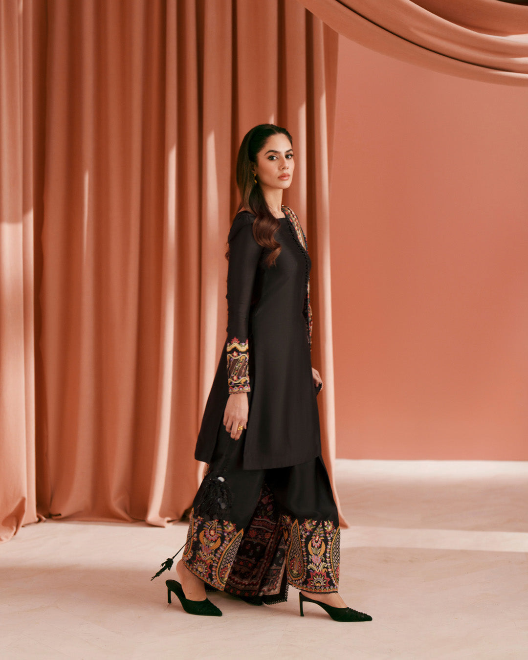Faiza Saqlain | Roim Silk Edit | Lulia by Faiza Saqlain - Designer Dress  - Type : Luxury Dress - Available at Libayah - 100% Original 