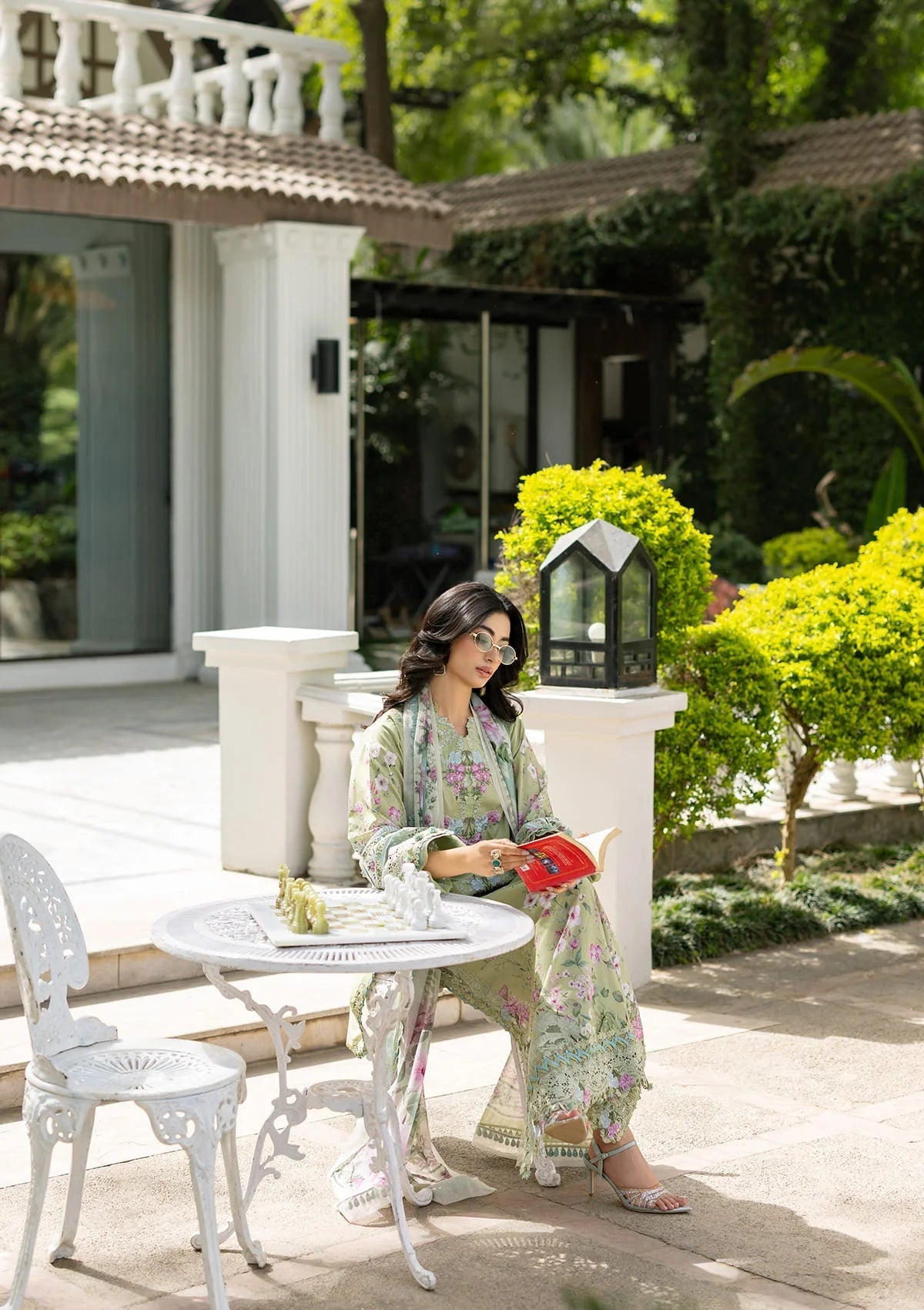 Elaf Premium | Signature Embroidered Lawn with Chiffon Collection 26 | ESG-6A JADE by Elaf Premium - Designer Dress  - Type : Ladies Clothes - Available at Libayah - 100% Original 