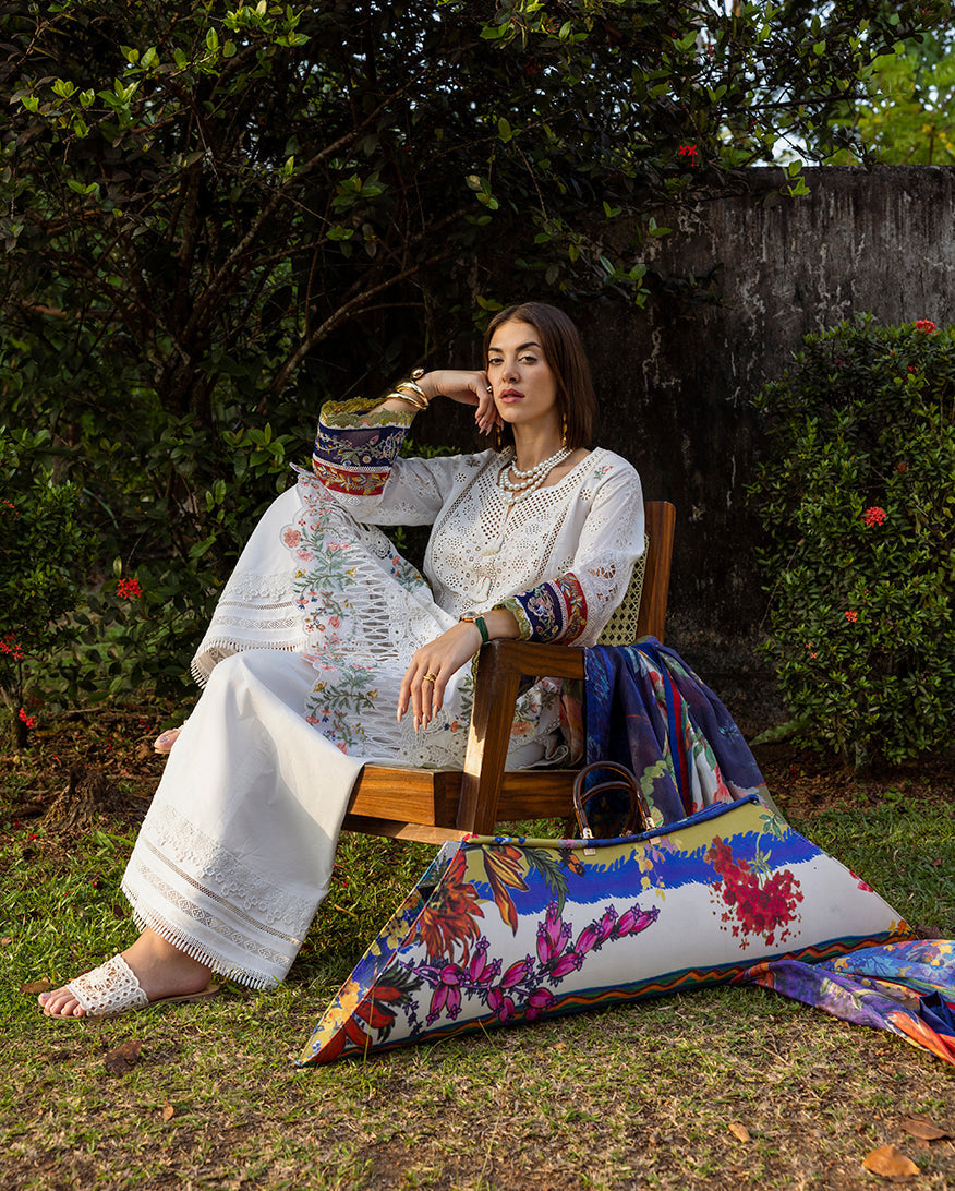 Esmel | Mon Tresor Luxe Lawn 26 | Clair De Lune by Esmel - Designer Dress - Type : Luxury Dress - Available at Libayah - 100% Original