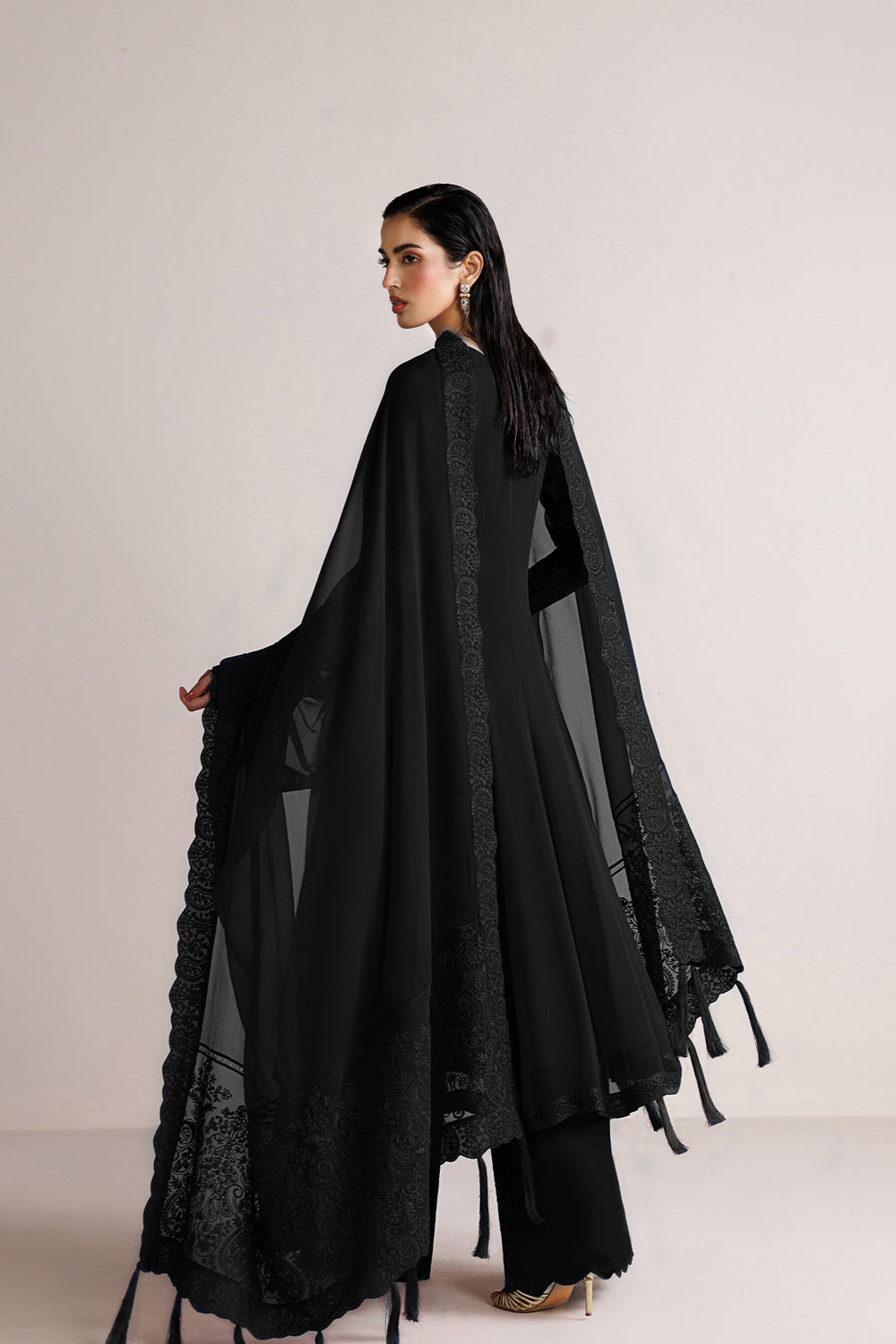 Farasha | Chiffon Essentials 26 | Black Dahlia by Farasha - Designer Dress  - Type : Ladies Clothes - Available at Libayah - 100% Original 
