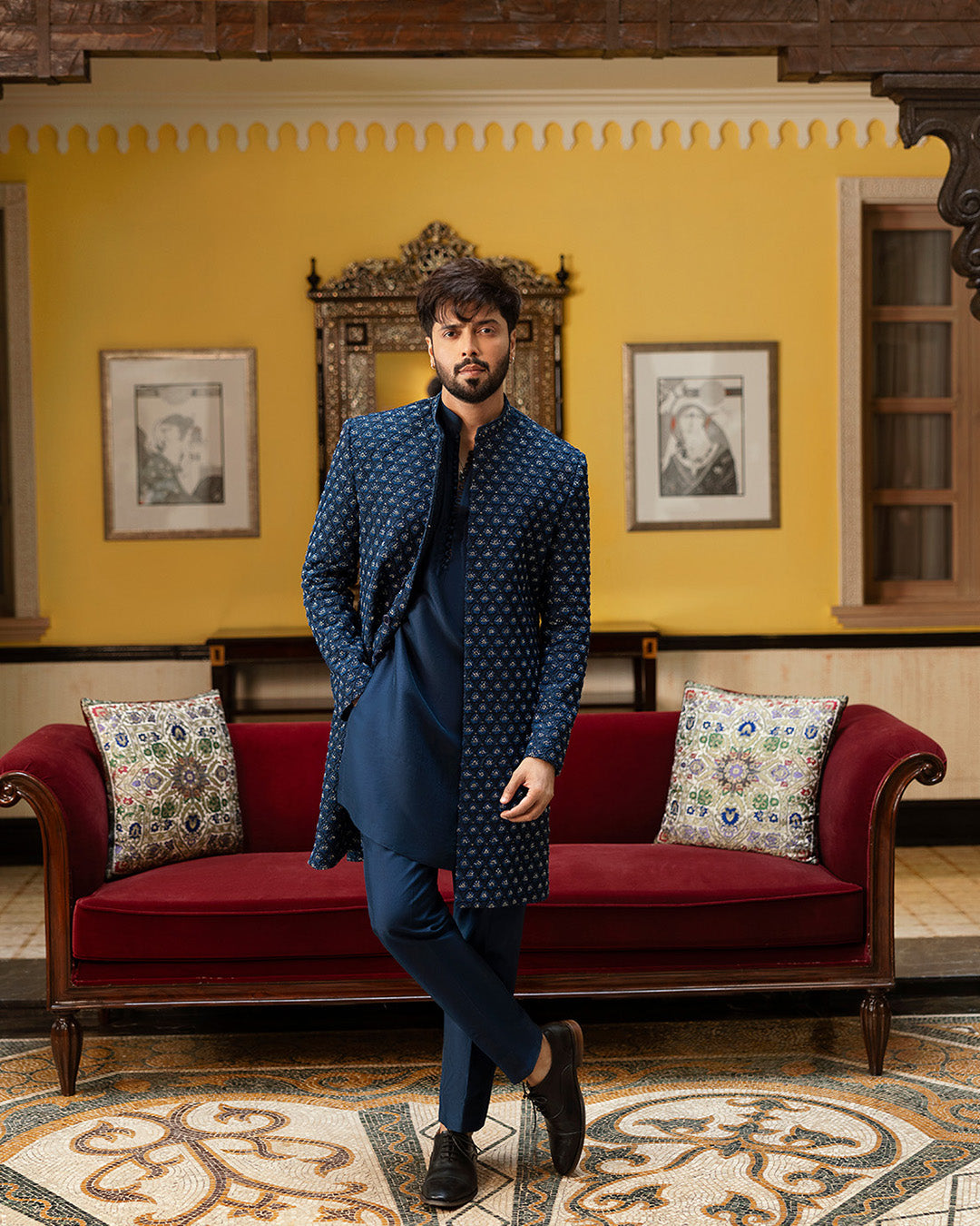 Pakistani Menswear | Faiza Saqlain | Safiy by Faiza Saqlain - Designer Dress - Type: MensWear - Available at Libayah - 100% Original
