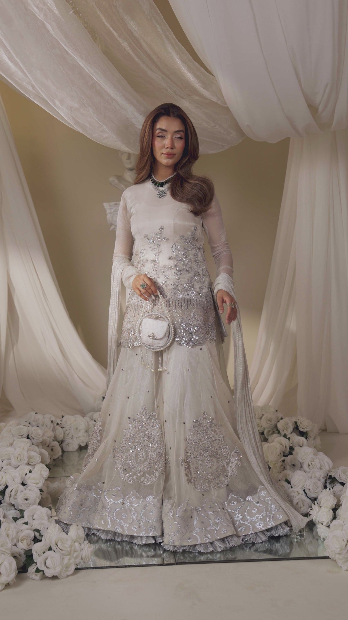 Musferah Saad | Casa Blance | Ivory Serenade by Musferah Saad - Designer Dress  - Type : Ladies Clothes - Available at Libayah - 100% Original 