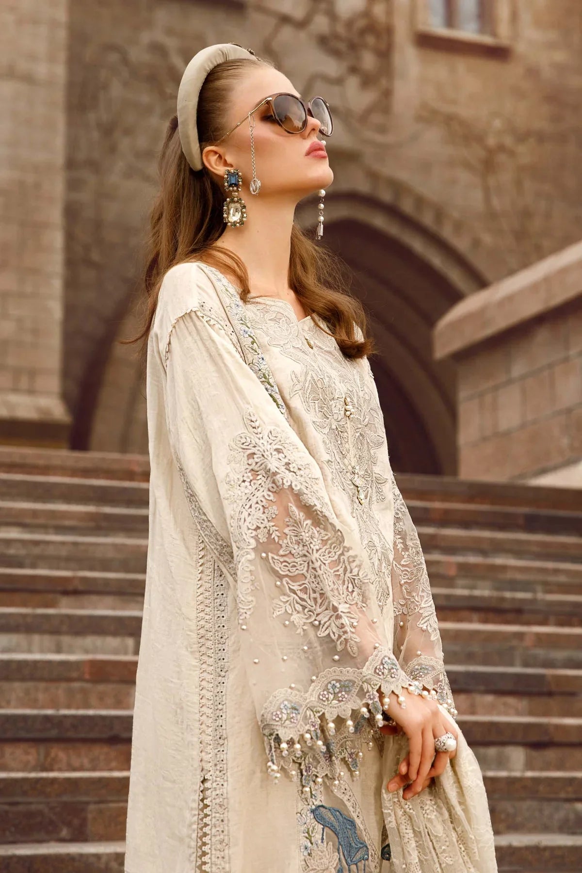 Maria B | Luxury Lawn | D-2307-B by Maria B - Designer Dress - Type: Ladies Clothes - Available at Libayah - 100% Original