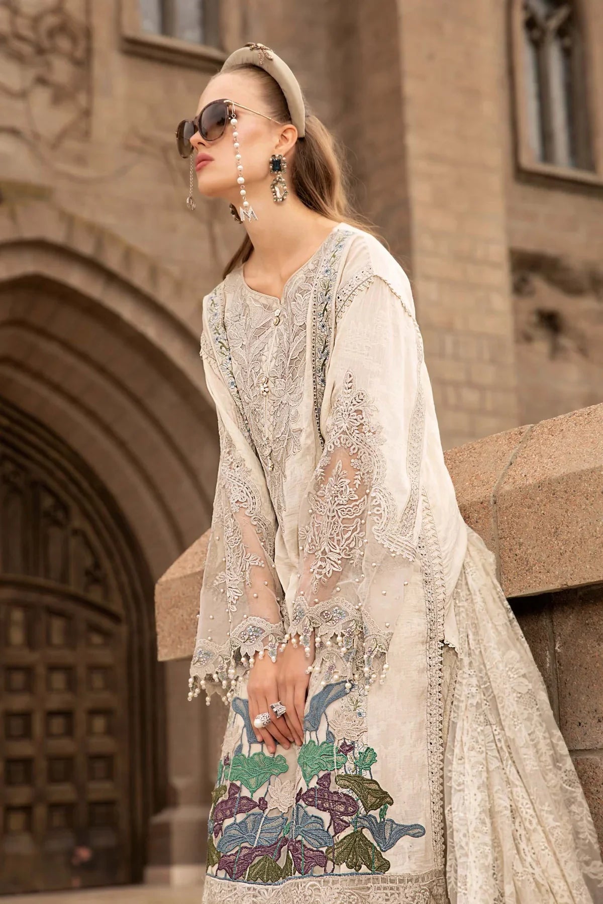 Maria B | Luxury Lawn | D-2307-B by Maria B - Designer Dress - Type: Ladies Clothes - Available at Libayah - 100% Original