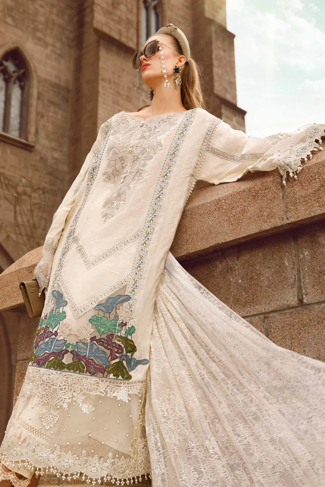 Maria B | Luxury Lawn | D-2307-B by Maria B - Designer Dress - Type: Ladies Clothes - Available at Libayah - 100% Original