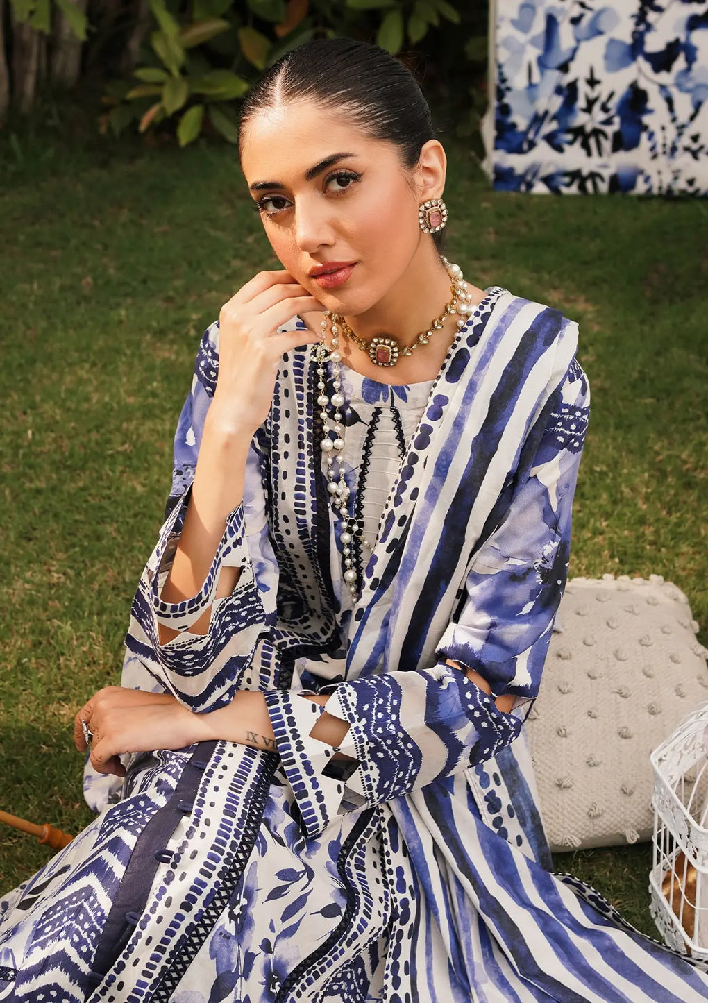 Elaf Premium | Printed Collection 24 | EEP-07A - Shadow Sisters by Elaf Premium - Designer Dress - Type: Ladies Clothes - Available at Libayah - 100% Original